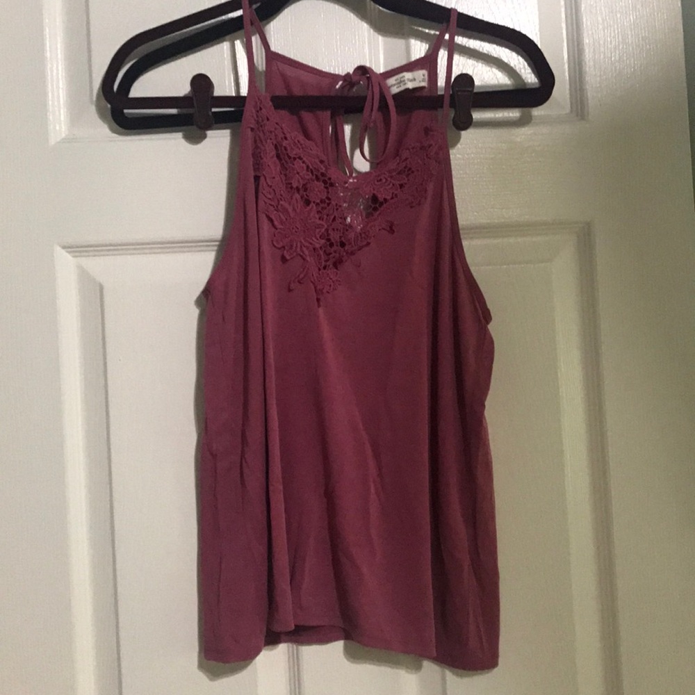 High neck cotton tank top